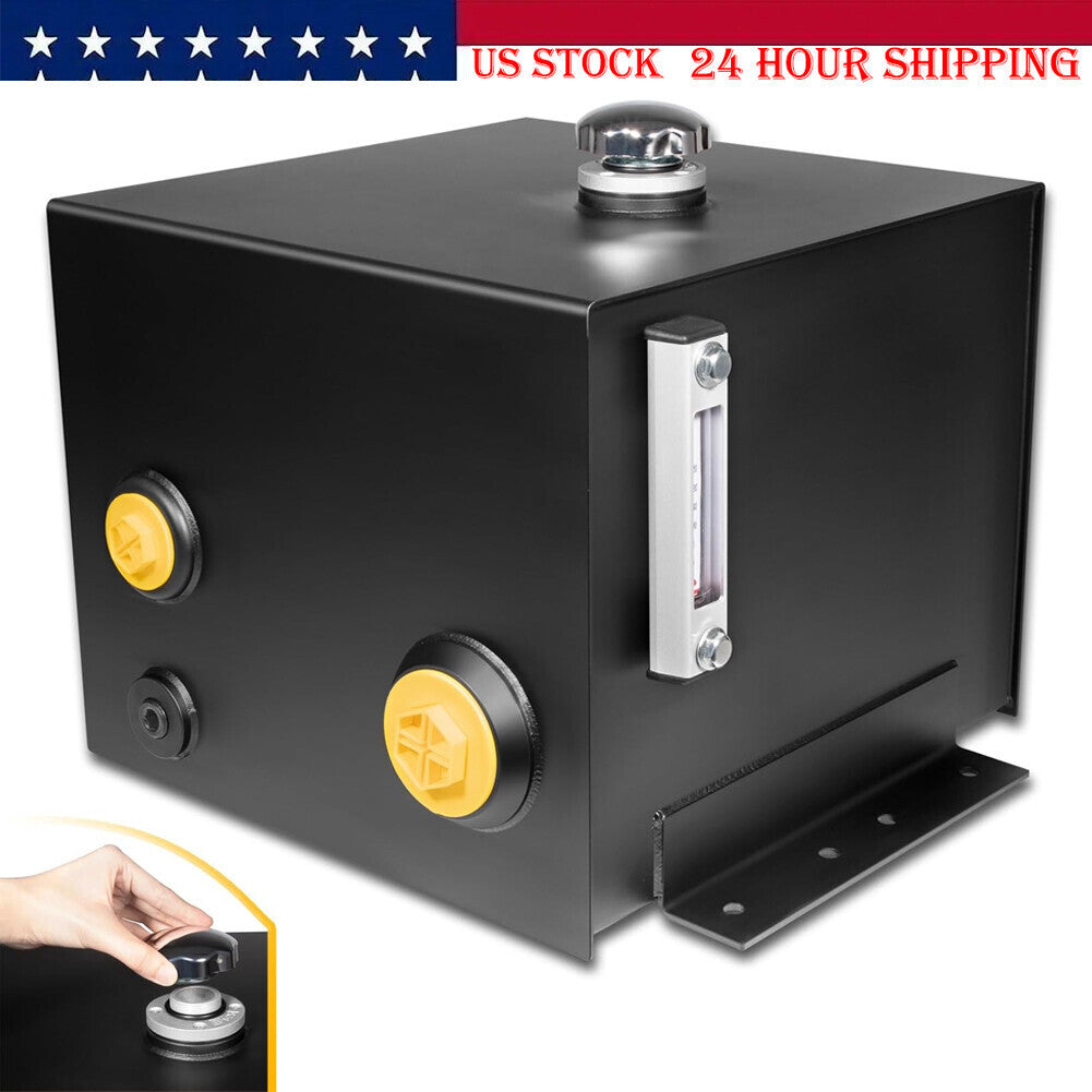 7-Gallon Hydraulic Fluid Reservoir Tank 14 Gauge Steel for Hydraulic Systems