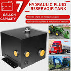 7-Gallon Hydraulic Fluid Reservoir Tank 14 Gauge Steel for Hydraulic Systems