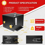 7-Gallon Hydraulic Fluid Reservoir Tank 14 Gauge Steel for Hydraulic Systems
