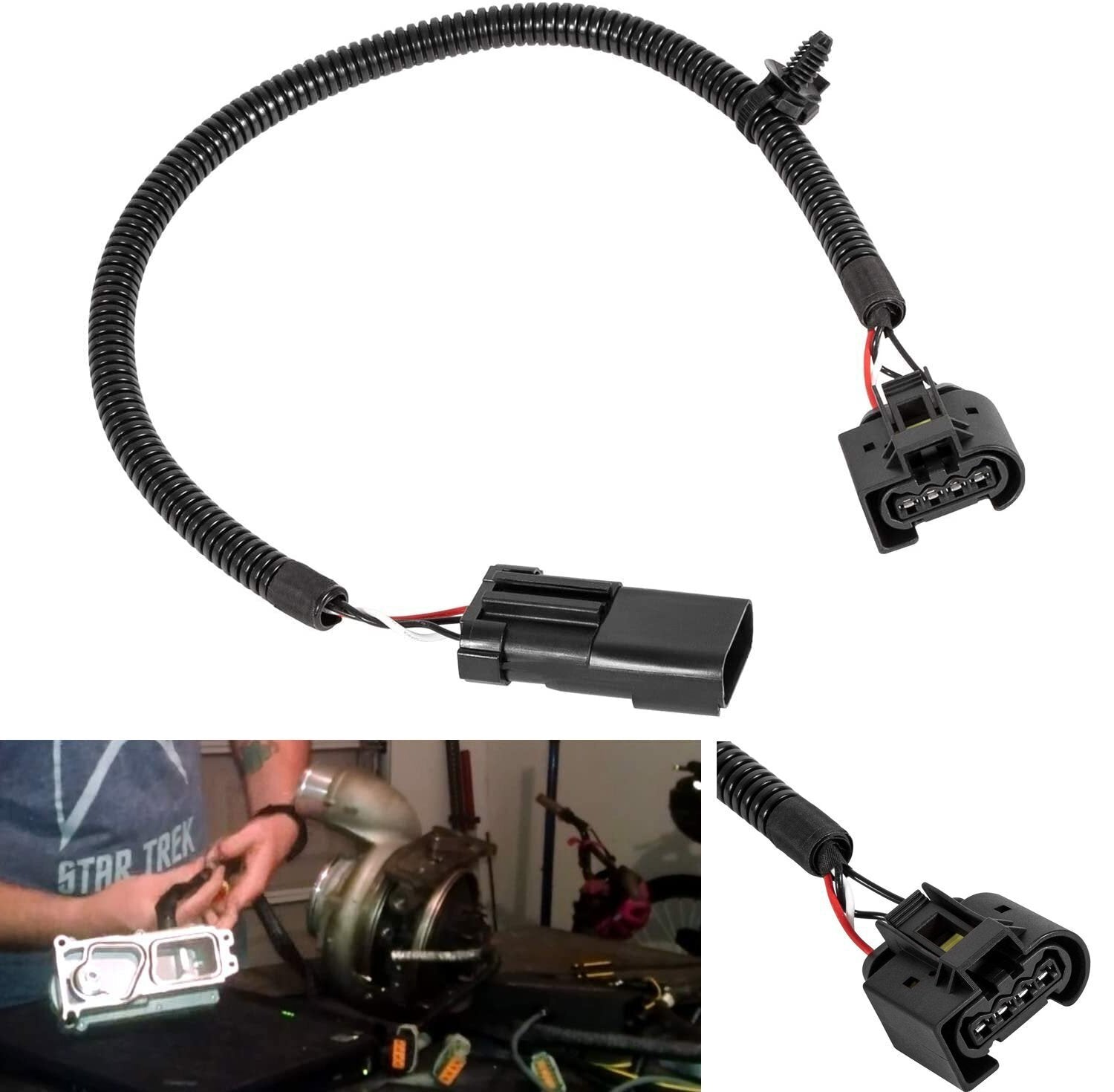 For Dodge Ram Cummins 6.7L VGT HE300VG Turbocharger Actuator Adapter Harness
