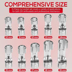 12030 Flare Nut Socket Set 3/8" Drive Fuel Line Socket Wrench 10mm-19mm 10PCS