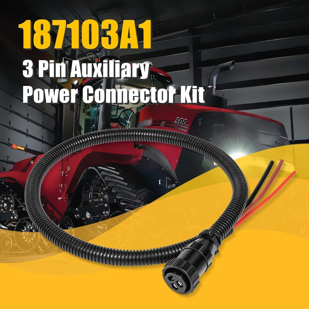 187103A1 RE37651 86511459 Aux Power Cord For John Deere Case-IH Ford/New Holland
