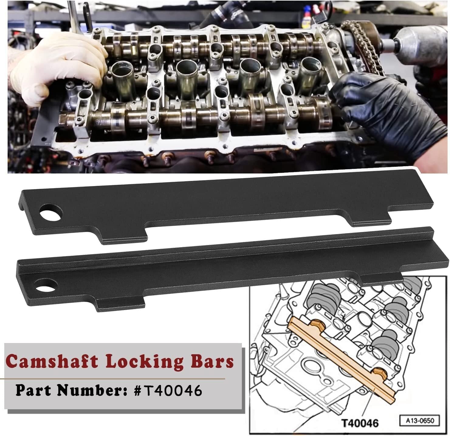 Camshaft Locking Timing Tool Kit T40047 T40046 T3242 for VW Audi 4.2L V8 Engines
