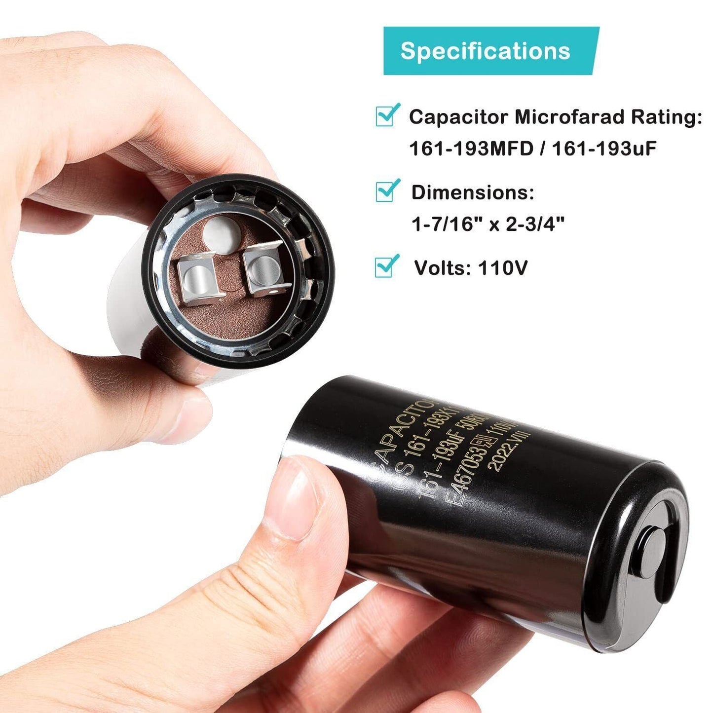 Pool Pump Motor Start Capacitor For Hayward Super Pump & Max Flo Pump 0.75-1.5HP