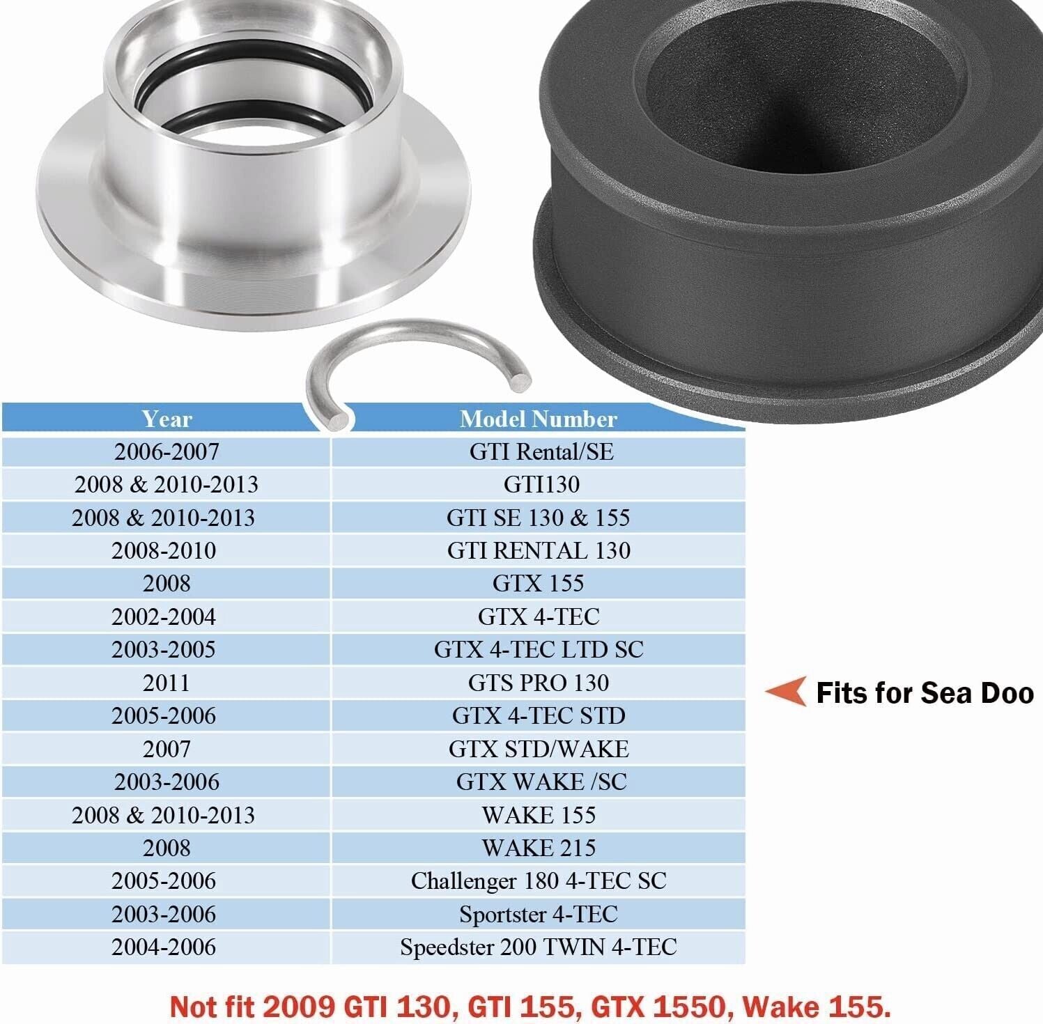 4-TEC Drive Shaft Carbon Ring Seal Rebuild Tool Kit for Sea Doo GTI GTX GTS Wake