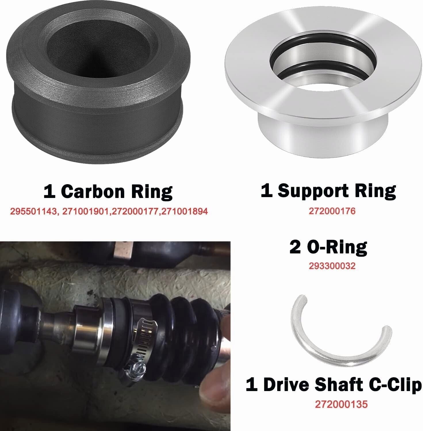 4-TEC Drive Shaft Carbon Ring Seal Rebuild Tool Kit for Sea Doo GTI GTX GTS Wake