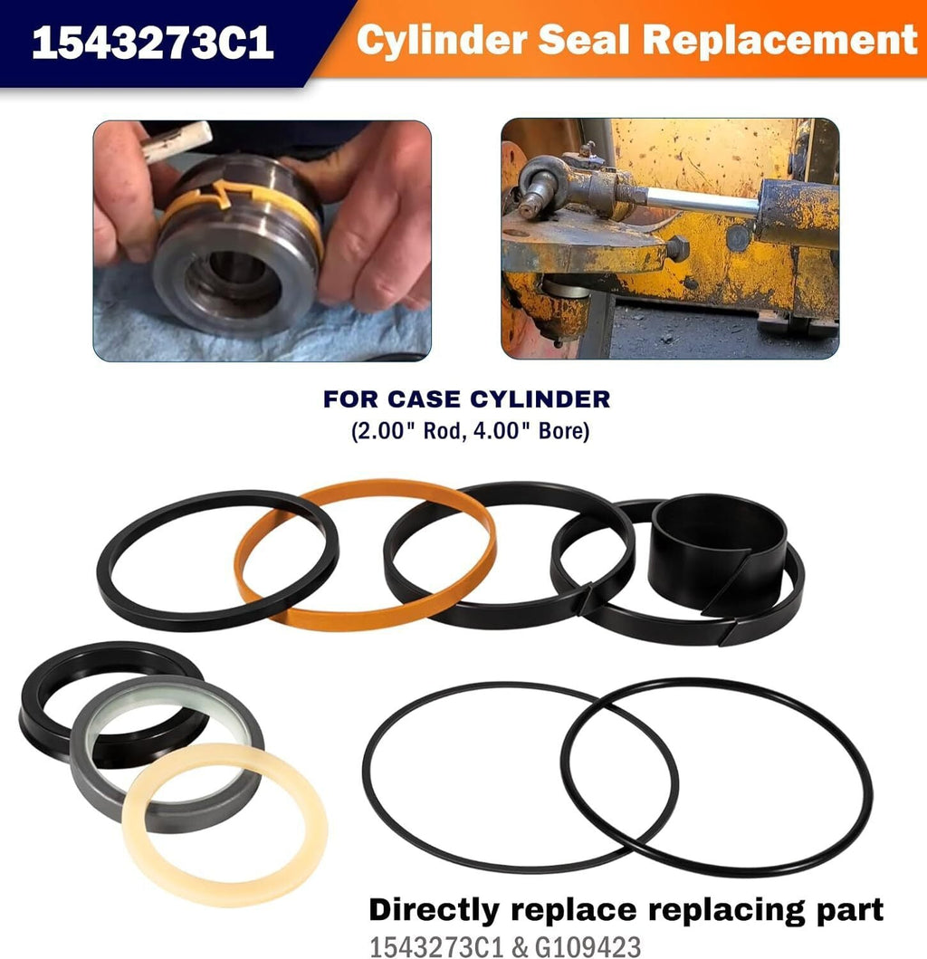 1543273C1 G109423 G105545 Hydraulic Cylinder Seal Kit for Case 450 455 550 580