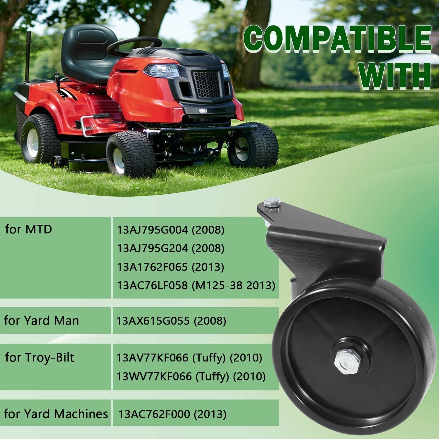 for MTD Troy-Bilt Lawn Mower 38" 42" Deck Replace Tractor Deck Wheel OEM-190-183