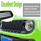 7X Front Grill Mesh Black Grille Insert Cover Guard for Jeep Renegade 2015-2018