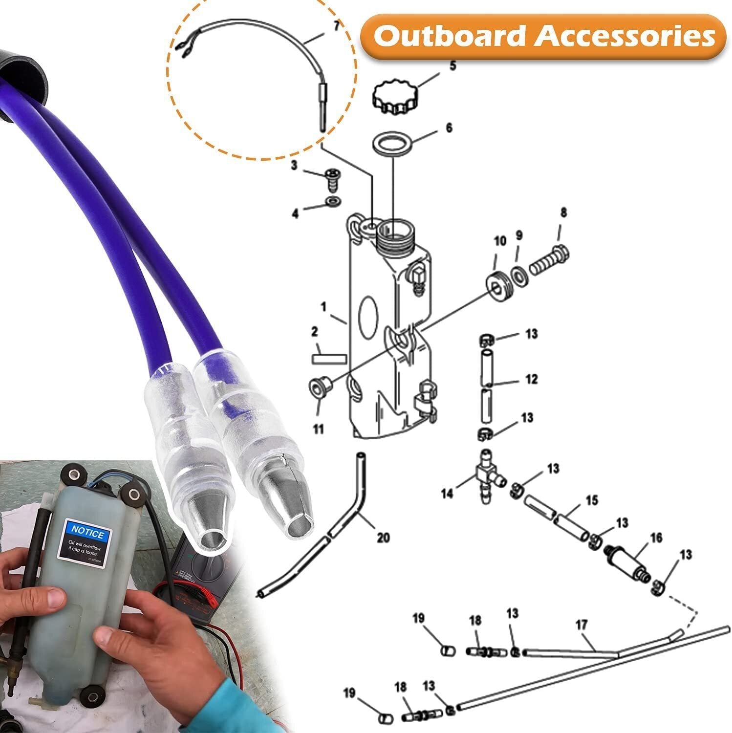 Outboard Oil Tank Switch Sensor for Mercury 2001-2010 135-300 HP 856156T02