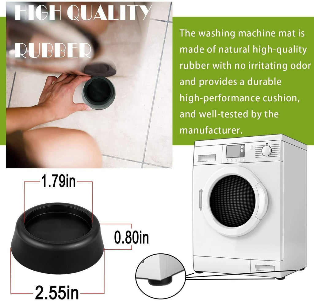 Anti Vibration Washing Machine Support Anti-Slip Rubber Feet Pad Mat Base JB6368