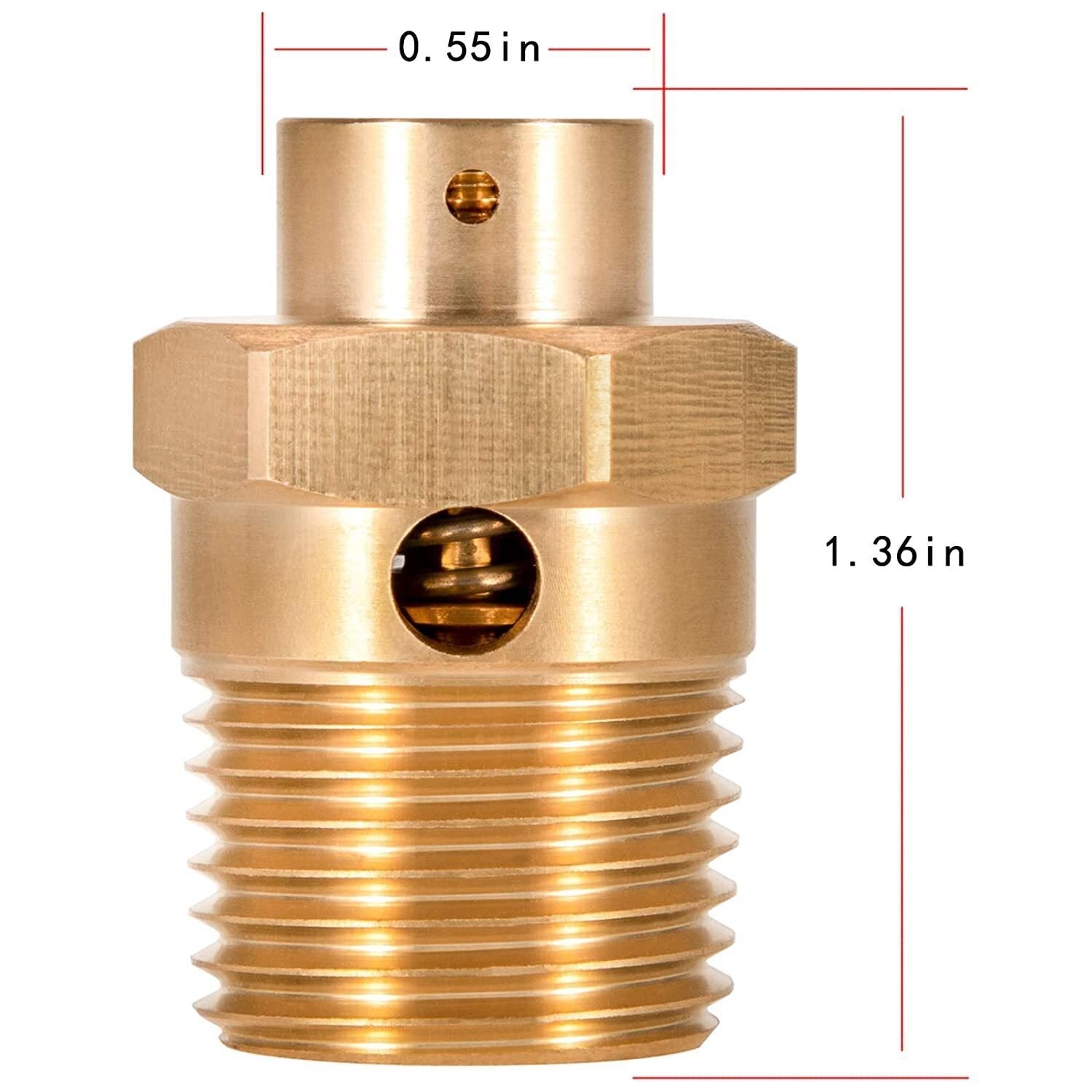 ST-4 Safety Pop Off Valve - Pressure Relief Valve 250 PSI, 1/2" NPT for Bendix
