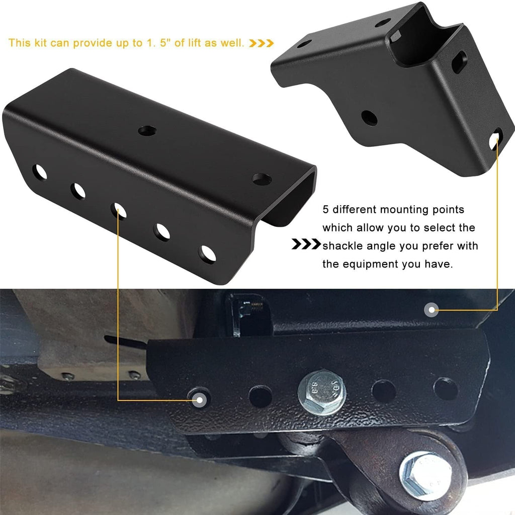 1.5" Rear Shackle Relocation Kit For 1984-2001 Jeep Cherokee XJ 2WD/4WD