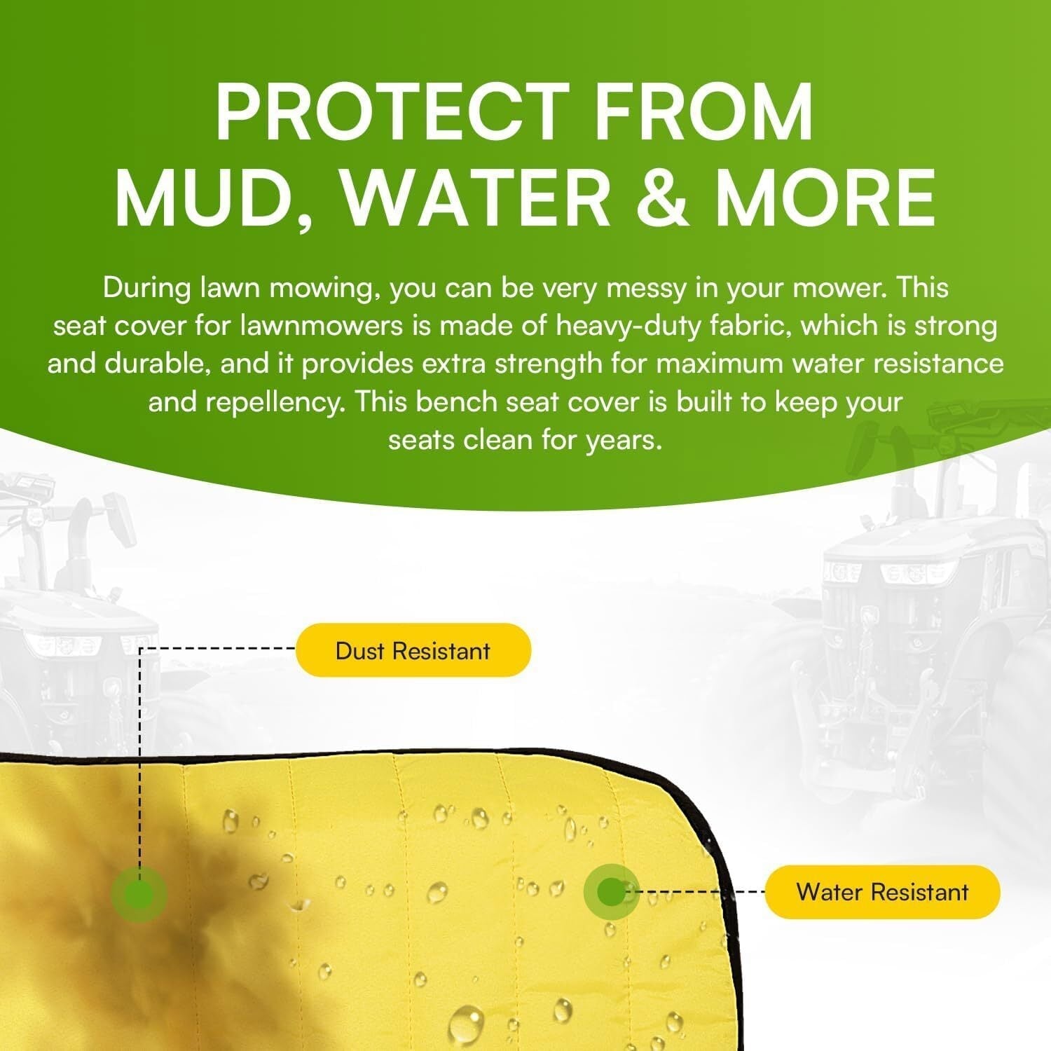 Bench Seat Protect Cover for John Deere Gator XUV560 560E 590i Mid-Size LP66449