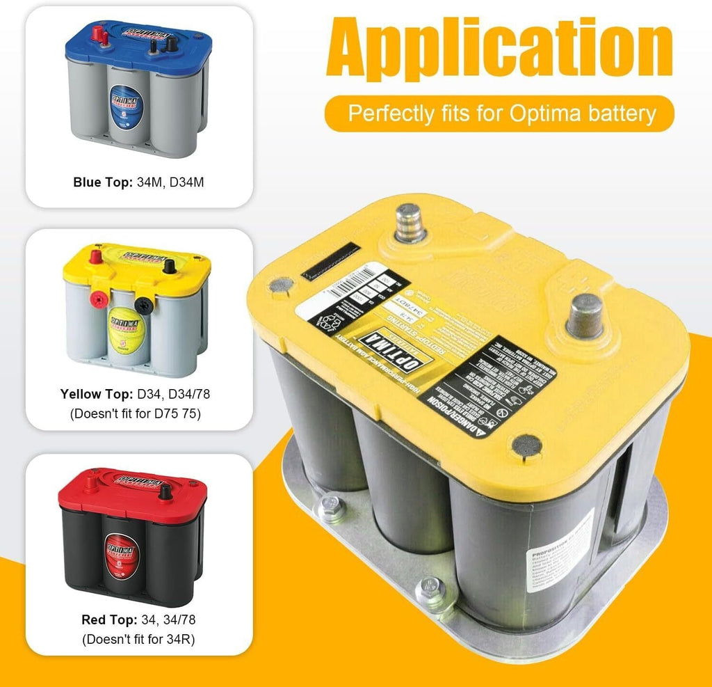 Battery Pallet For Optima Battery Tray Red Yellow Blue Top 34 34/78 D34 D34/78