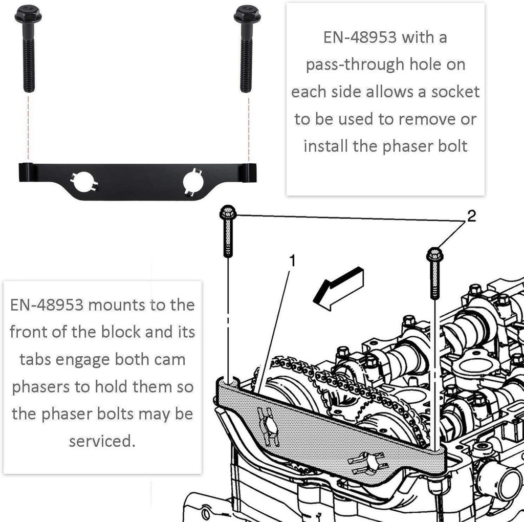 Cam Phaser Retainer / Camshaft Actuator Locking Tool EN 48953 For GM Buick Chevy