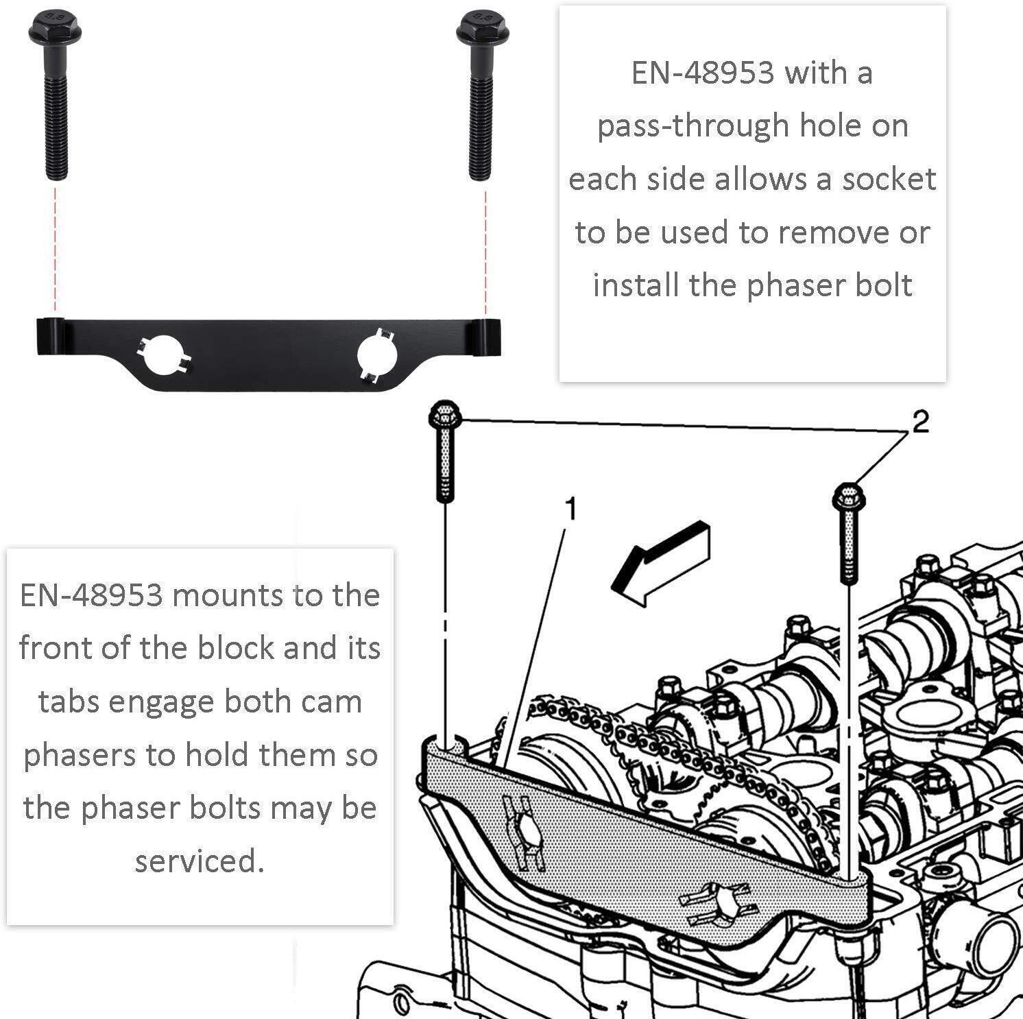 Cam Phaser Retainer / Camshaft Actuator Locking Tool EN 48953 For GM Buick Chevy