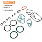 Engine Oil Cooler Gasket Kit for Navistar International DT466E 431270 1823182C95