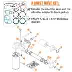 Engine Oil Cooler Gasket Kit for Navistar International DT466E 431270 1823182C95