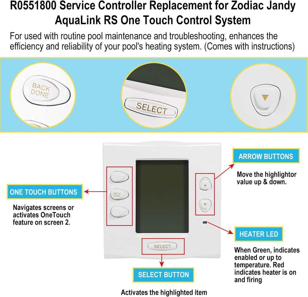 R0551800 Service Controller for Zodiac Jandy AquaLink RS One Touch Control Syste