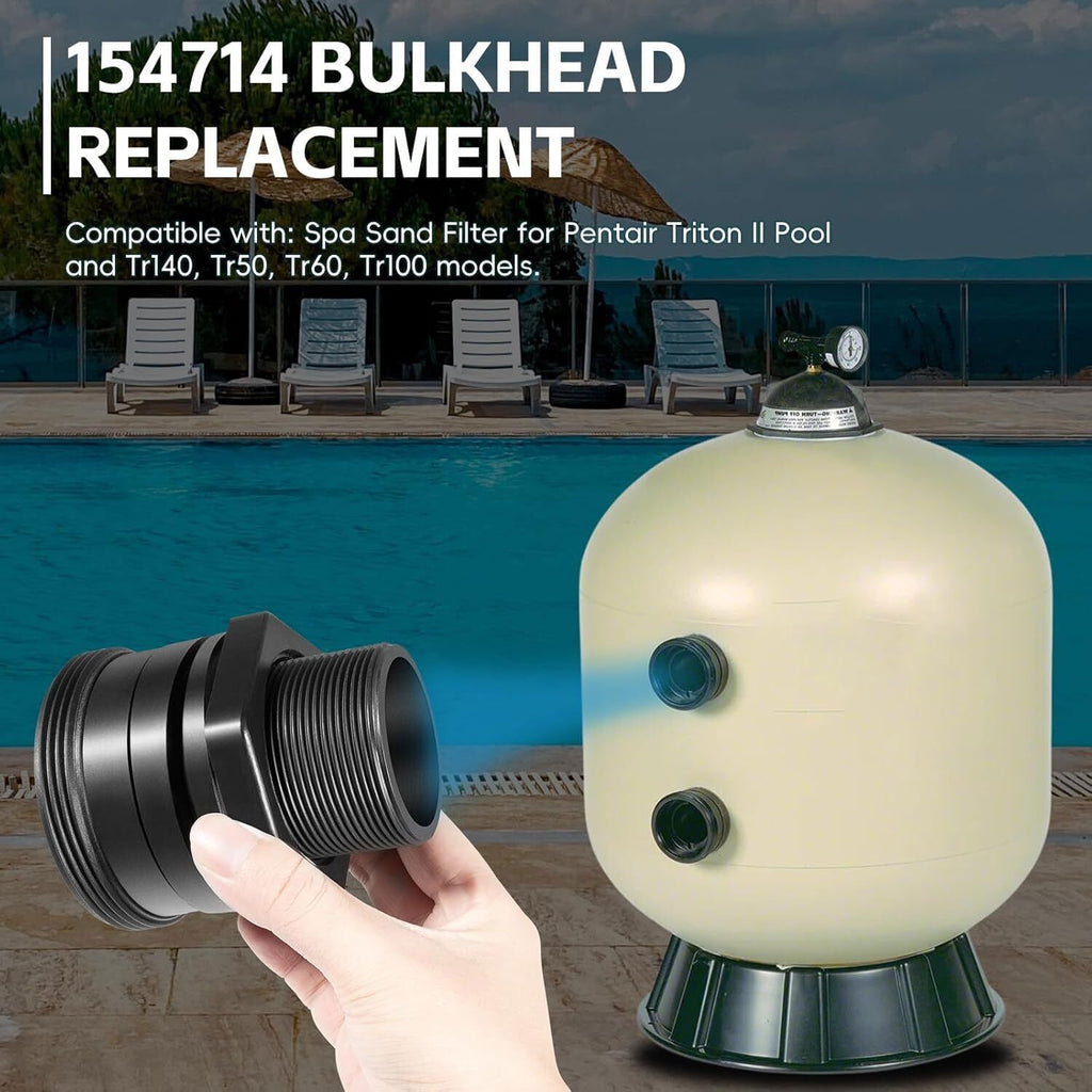 154714 Bulkhead Replacement 2-Inch For Triton II Filter TR50 TR60 TR100 TR140