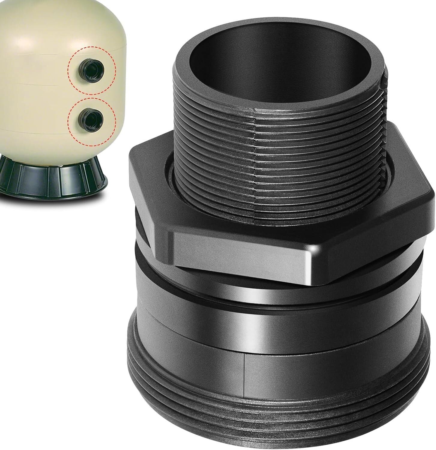 154714 Bulkhead Replacement 2-Inch For Triton II Filter TR50 TR60 TR100 TR140