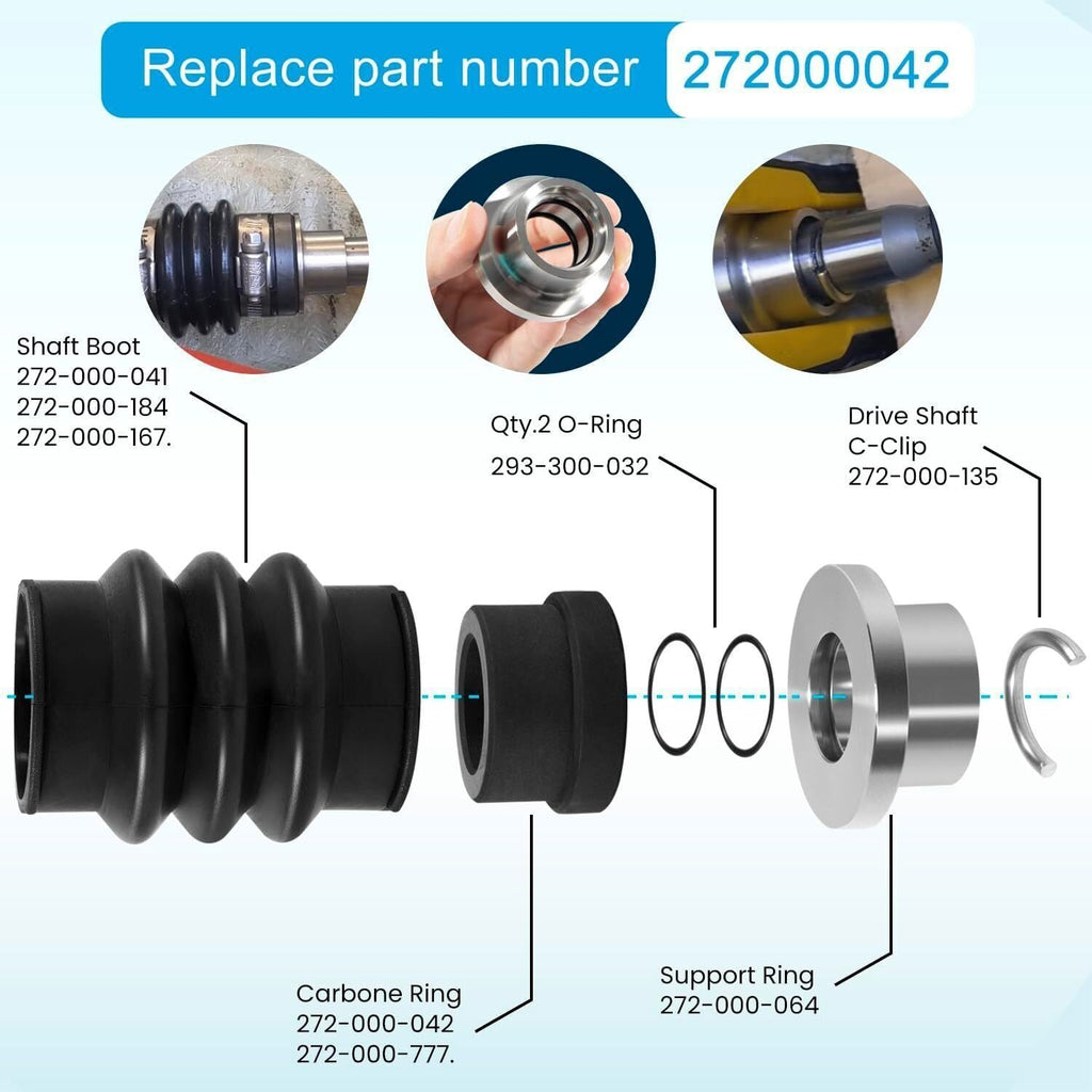 for Sea Doo Carbon Seal Drive Line Rebuild Kit Boot All 787 800 SPX XP GTX GSX