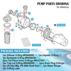 O-Ring Repair Kit for Jandy Zodiac VS FloPro, FHPF, FHPM Series Pool Pumps