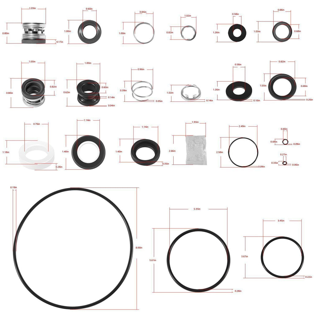 O-Ring Repair Kit for Jandy Zodiac VS FloPro, FHPF, FHPM Series Pool Pumps