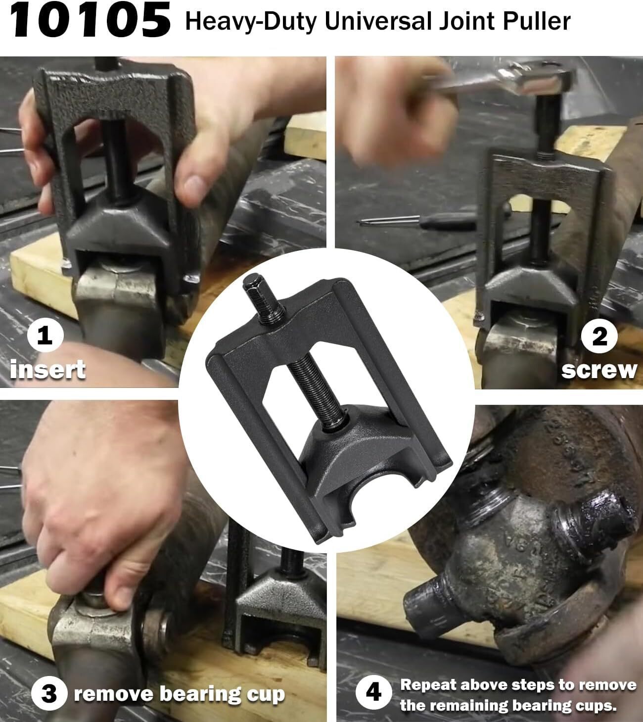 10105 Heavy Duty Universal Joint Puller Press Removal U-Joint Tool 1.0" to 1.25"