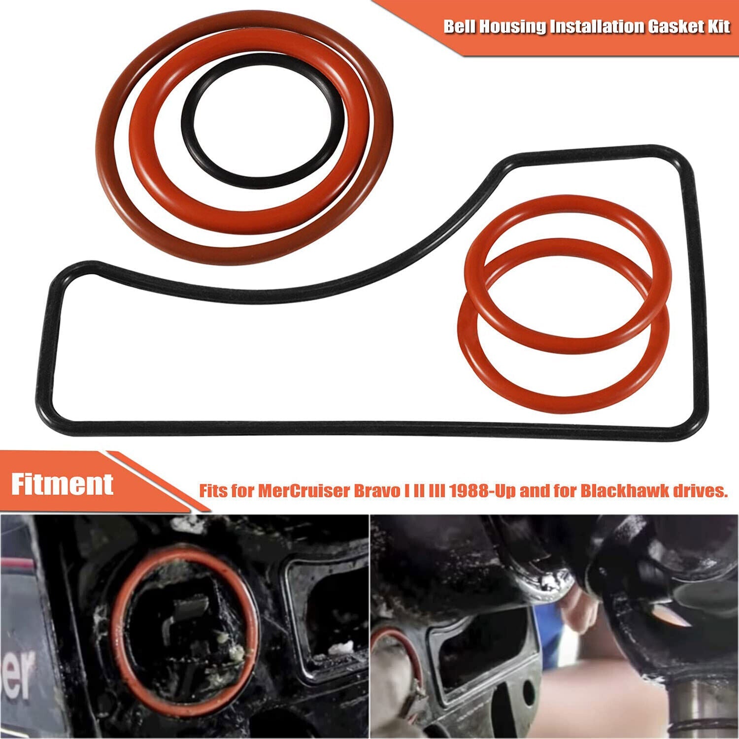 For MerCruiser Bravo 1 2 3 Outdrive Bell Housing Install Gasket Kit 16755Q1