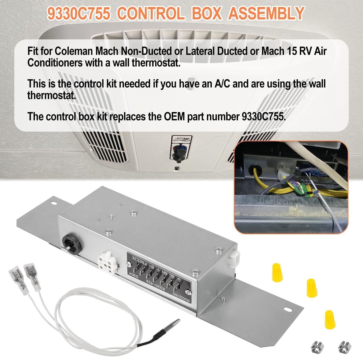 for Coleman Mach 15 RV Air Conditioner Heat Ready AC Control Box Kit 9330C755