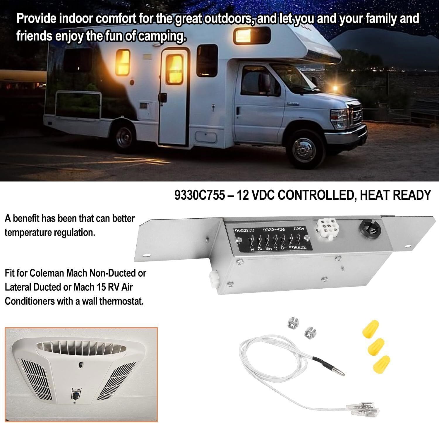 for Coleman Mach 15 RV Air Conditioner Heat Ready AC Control Box Kit 9330C755