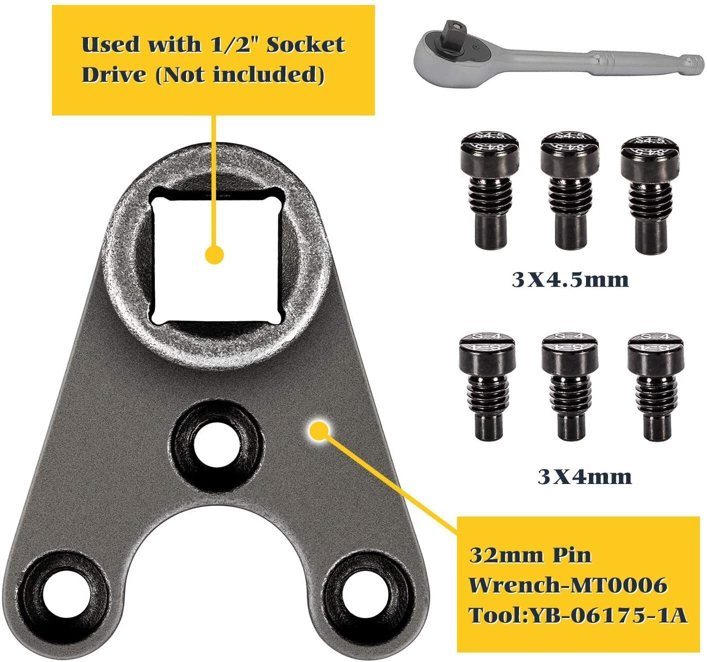 115225FS Seal Kit Trim/Tilt Cap +Trim/Tilt Pin Wrench MT0006 & MT0009 for Yamaha