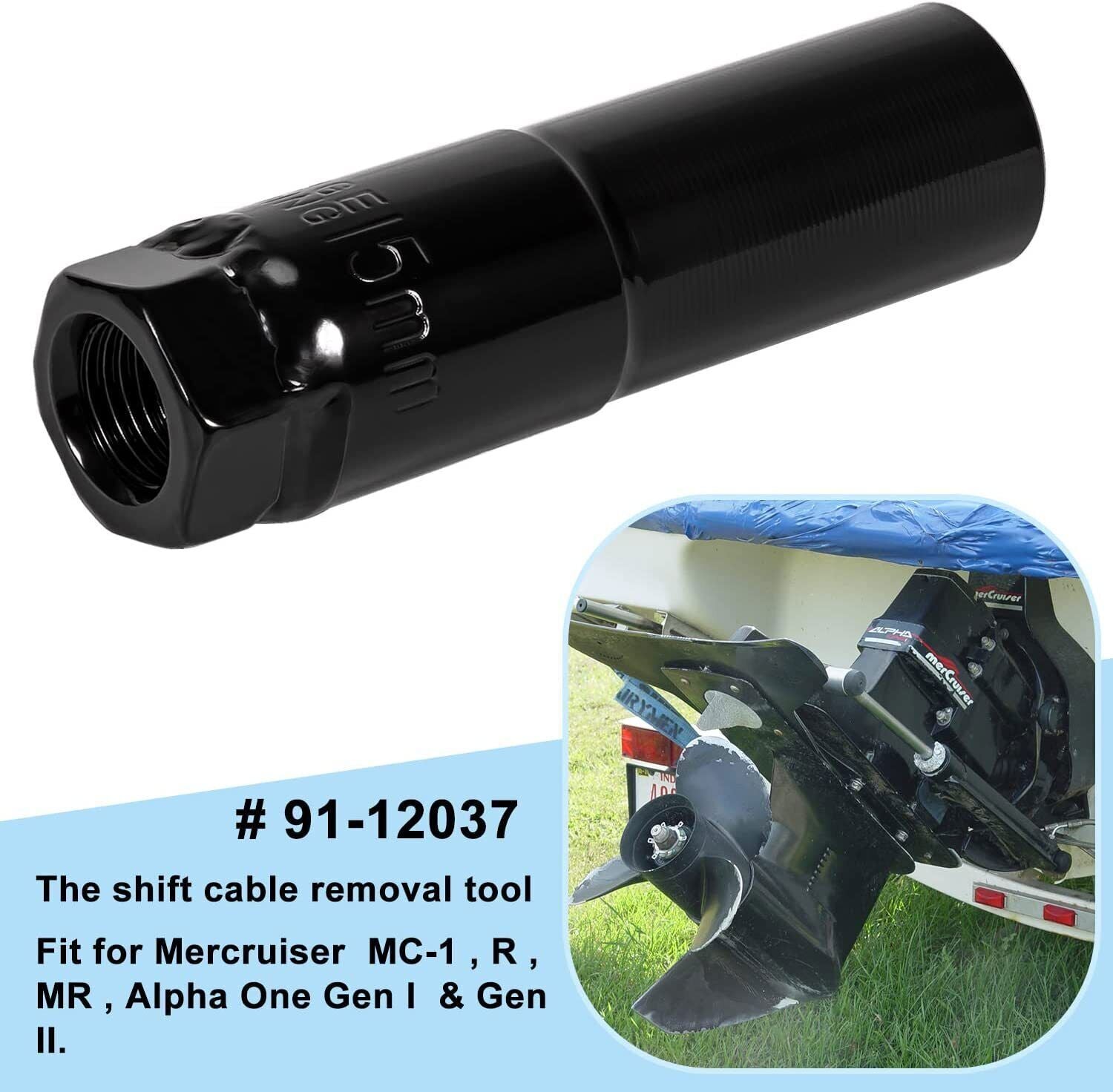Shift Cable Tool Socket 91-12037 For Mercruiser Alpha One Gen I Gen II,MC-1,R,MR