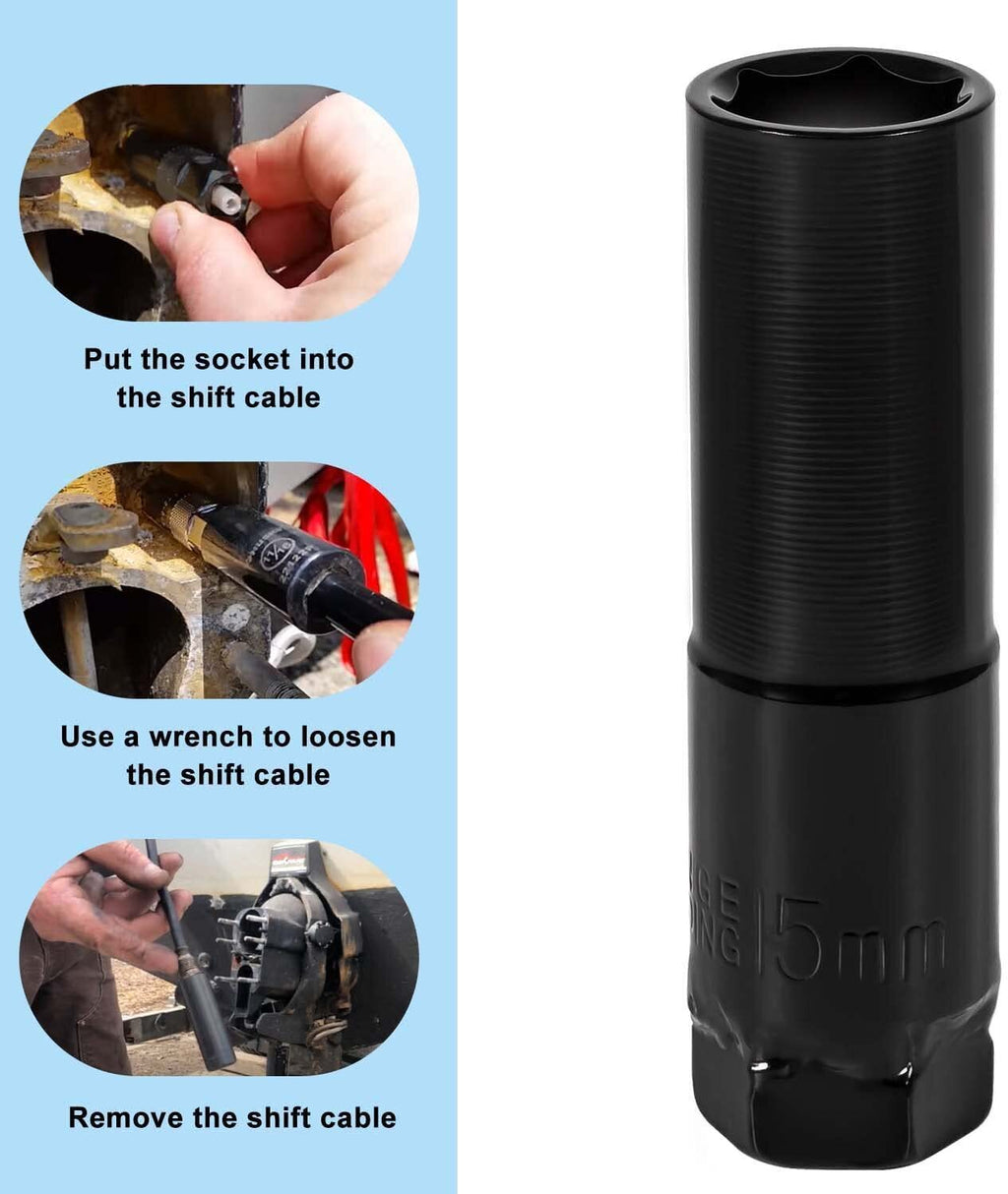 Shift Cable Tool Socket 91-12037 For Mercruiser Alpha One Gen I Gen II,MC-1,R,MR
