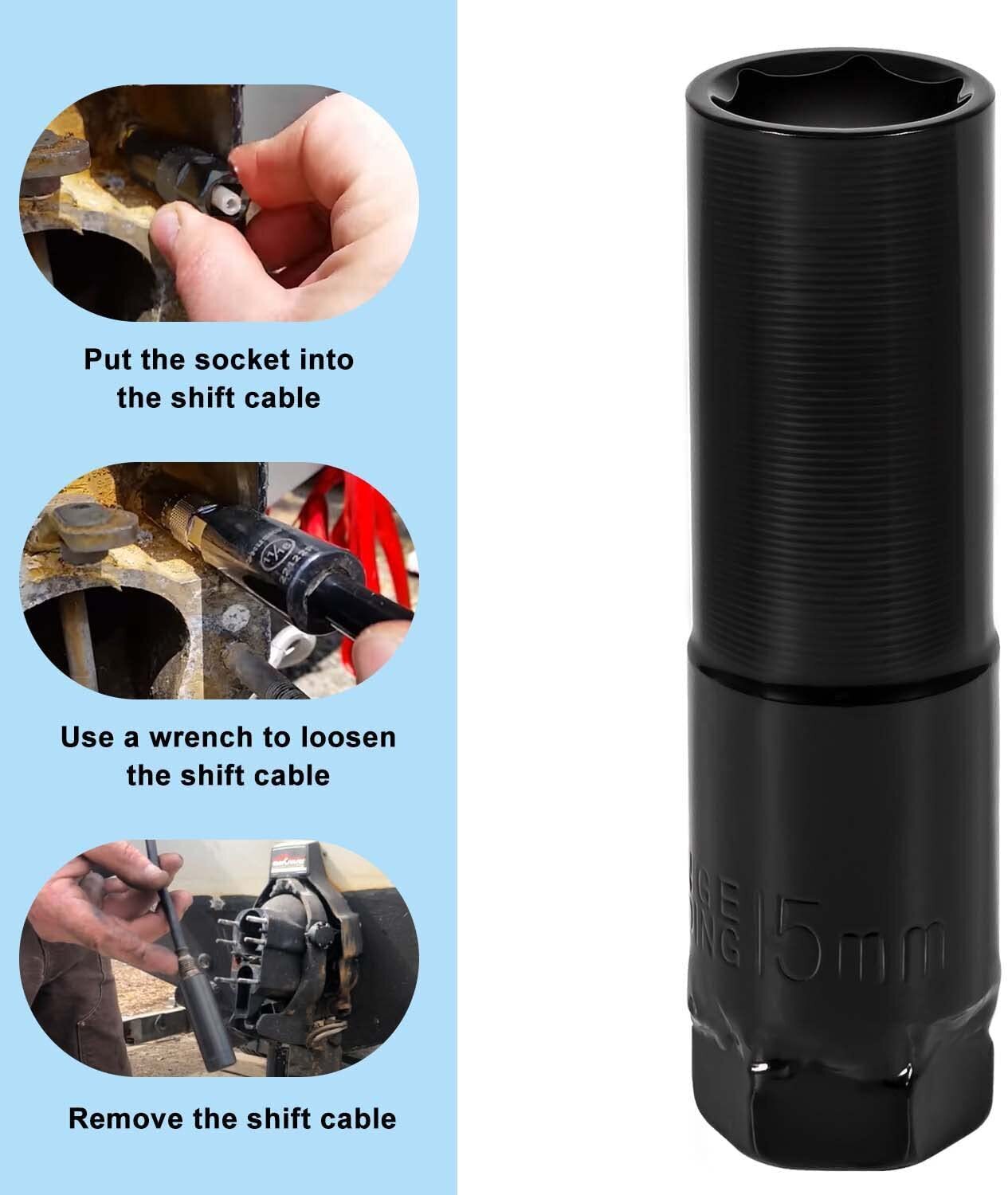 Shift Cable Tool Socket 91-12037 For Mercruiser Alpha One Gen I Gen II,MC-1,R,MR