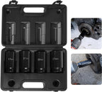 17MM 21MM 22M 27MM Harmonic Balancer Socket Set, Crank Bolt Socket Removal Tool