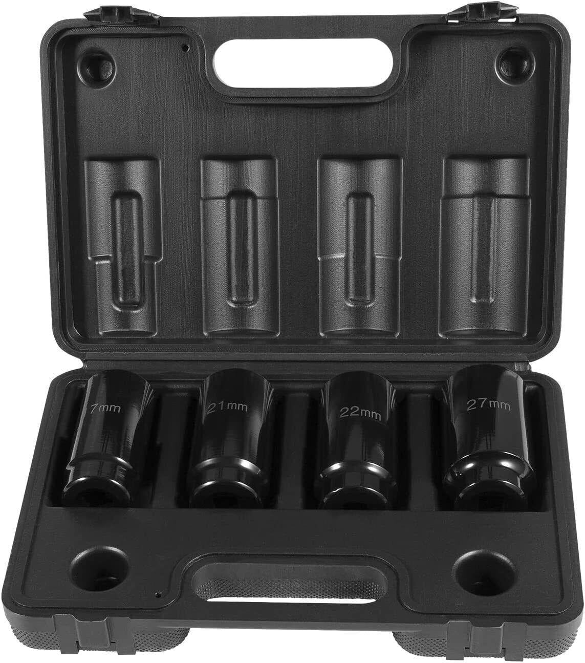 17MM 21MM 22M 27MM Harmonic Balancer Socket Set, Crank Bolt Socket Removal Tool