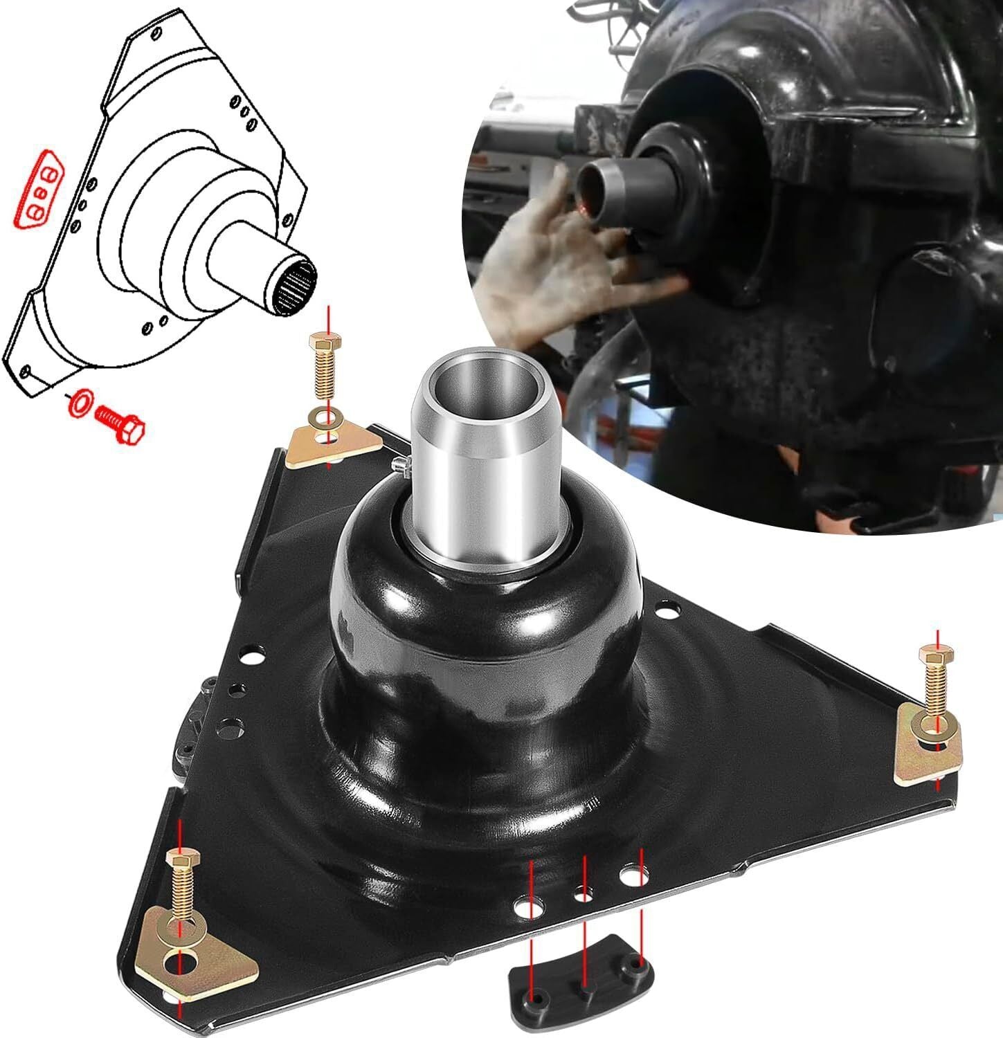 14" Engine Coupler 18643A5 for MerCruiser Alpha Drive V6 V8 GM 3.0L 4.3 5.0 5.7L