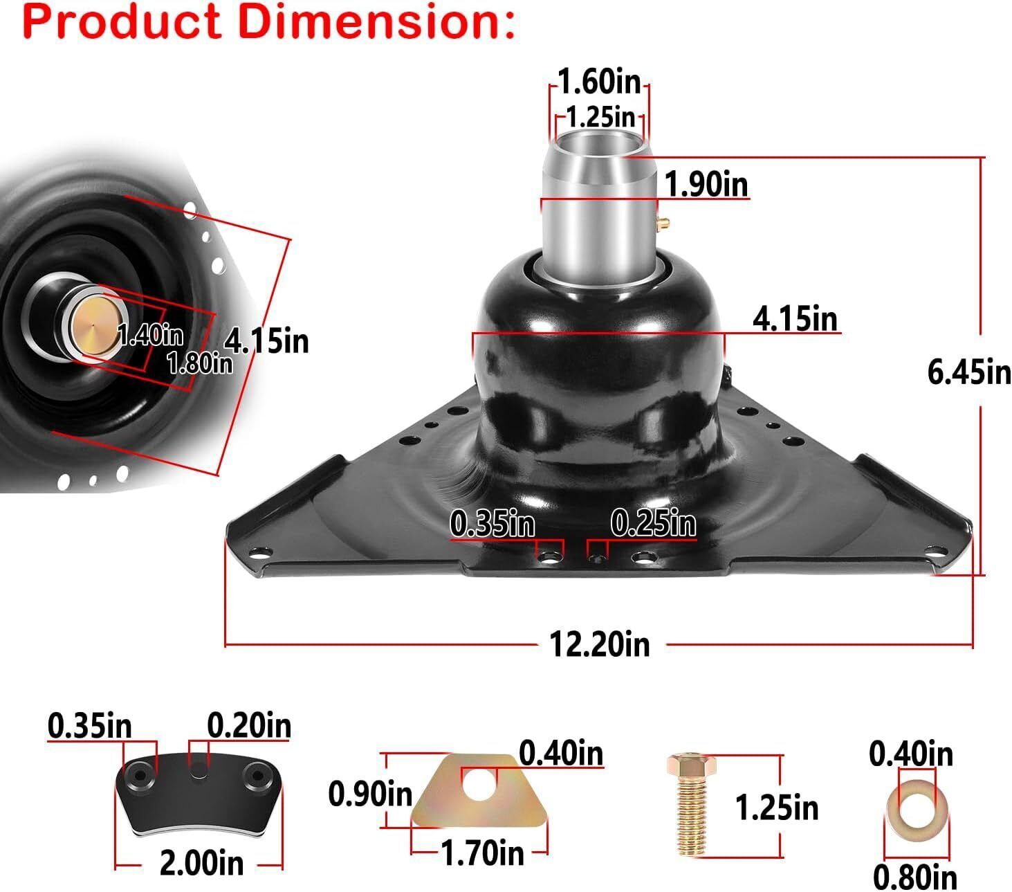 14" Engine Coupler 18643A5 for MerCruiser Alpha Drive V6 V8 GM 3.0L 4.3 5.0 5.7L
