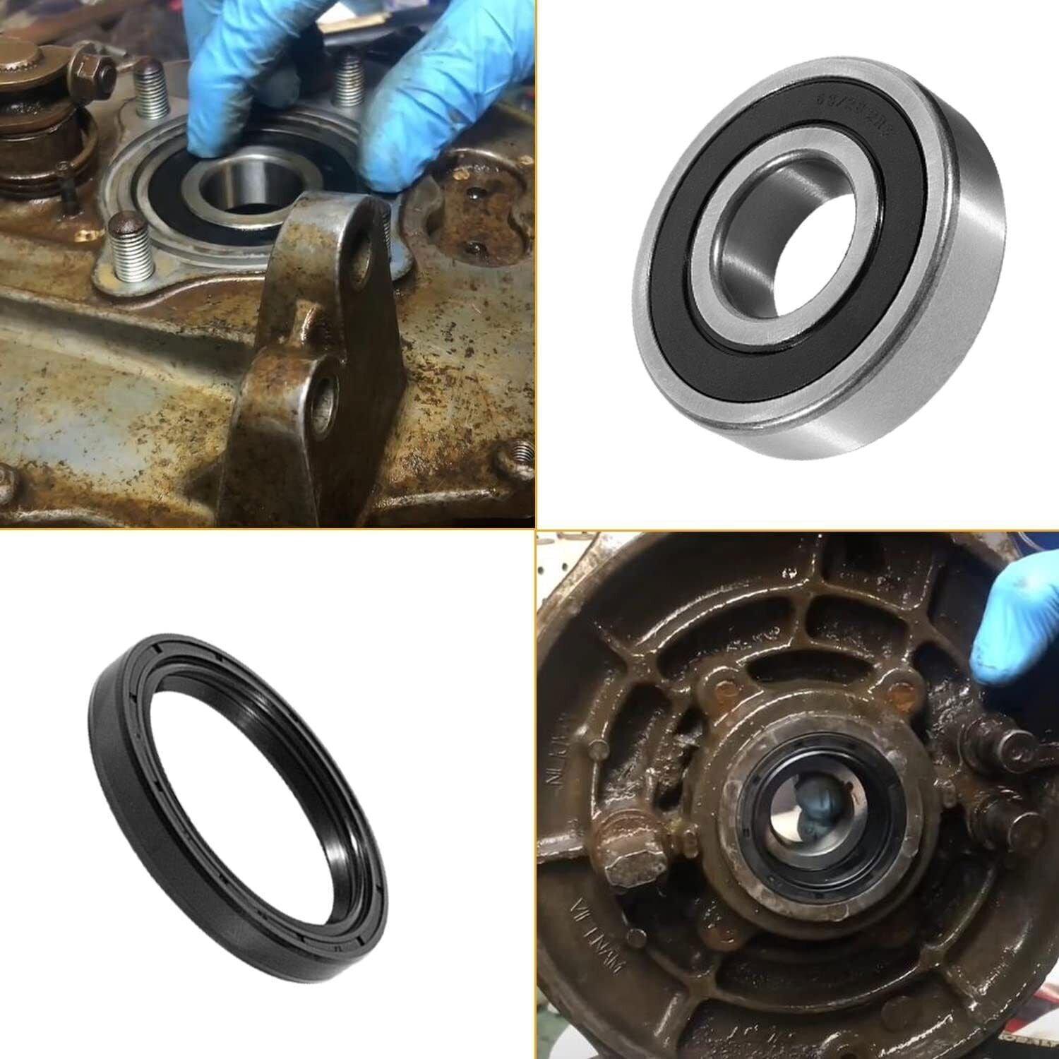 Rear Wheel Axle Bearing Kit for 2014-2021 Honda Rancher 420 TRX420 Foreman 500