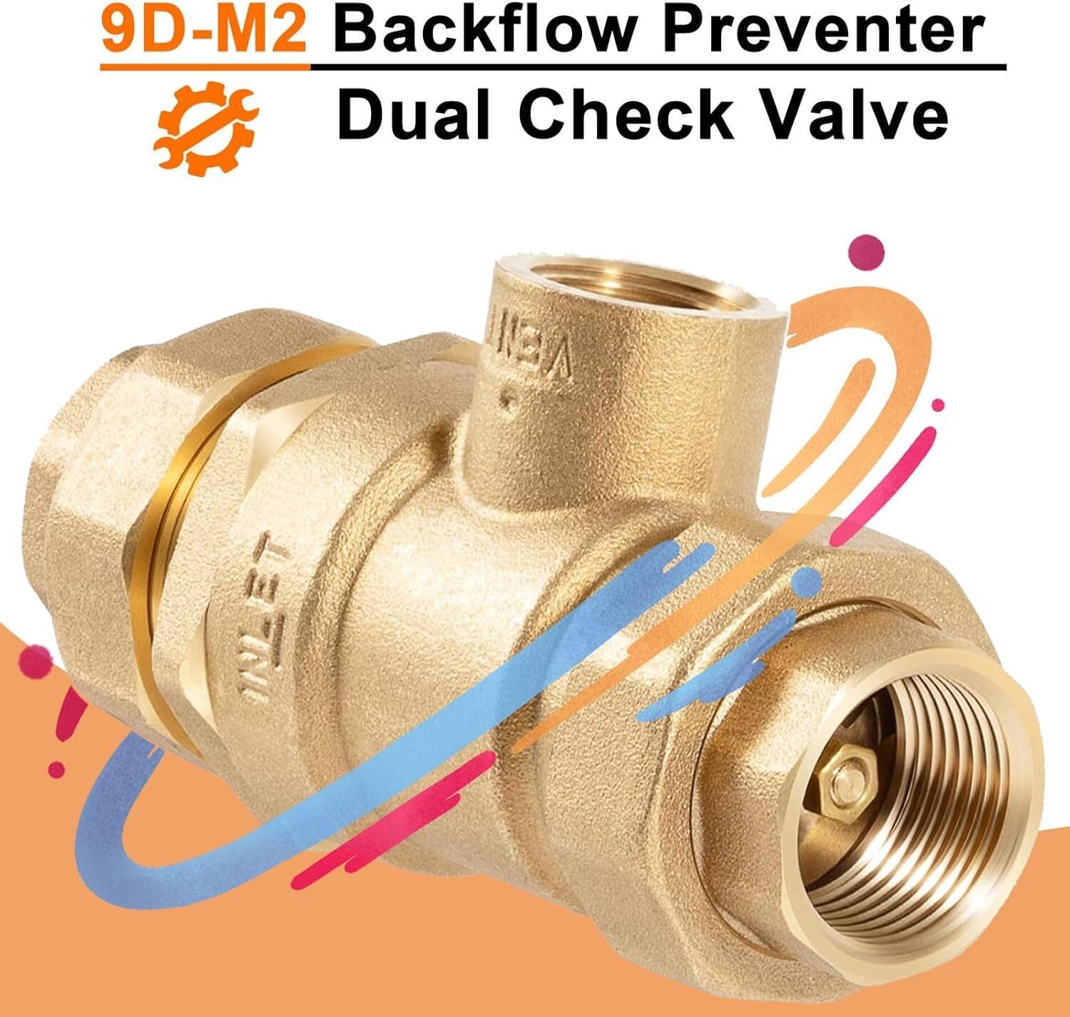 For Watts 9D-M2 3/4 Inch Backflow Preventer Dual Check Valve 0061888