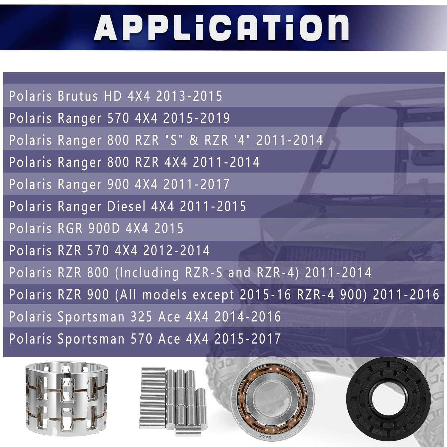 For Polaris Front Diff Rebuild Kit Sprague Armature Plate Ranger RZR 570 800 900