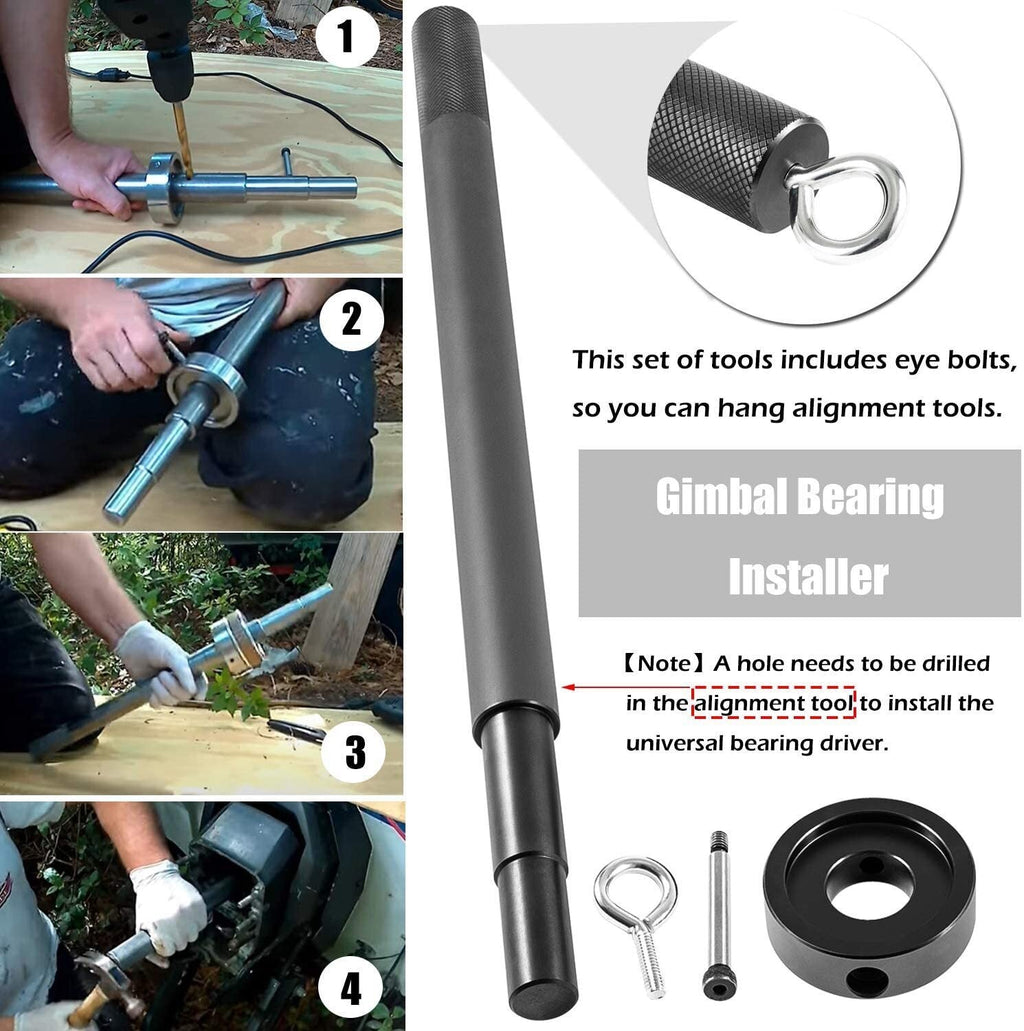 Gimbal Bearing Puller + Alignment & Hinge Pin Tool Kit for Mercruiser Alpha Bravo