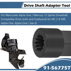 Drive Shaft Adapter for Mercury Mercruiser Alpha One 90220 18-9854 91-56775T
