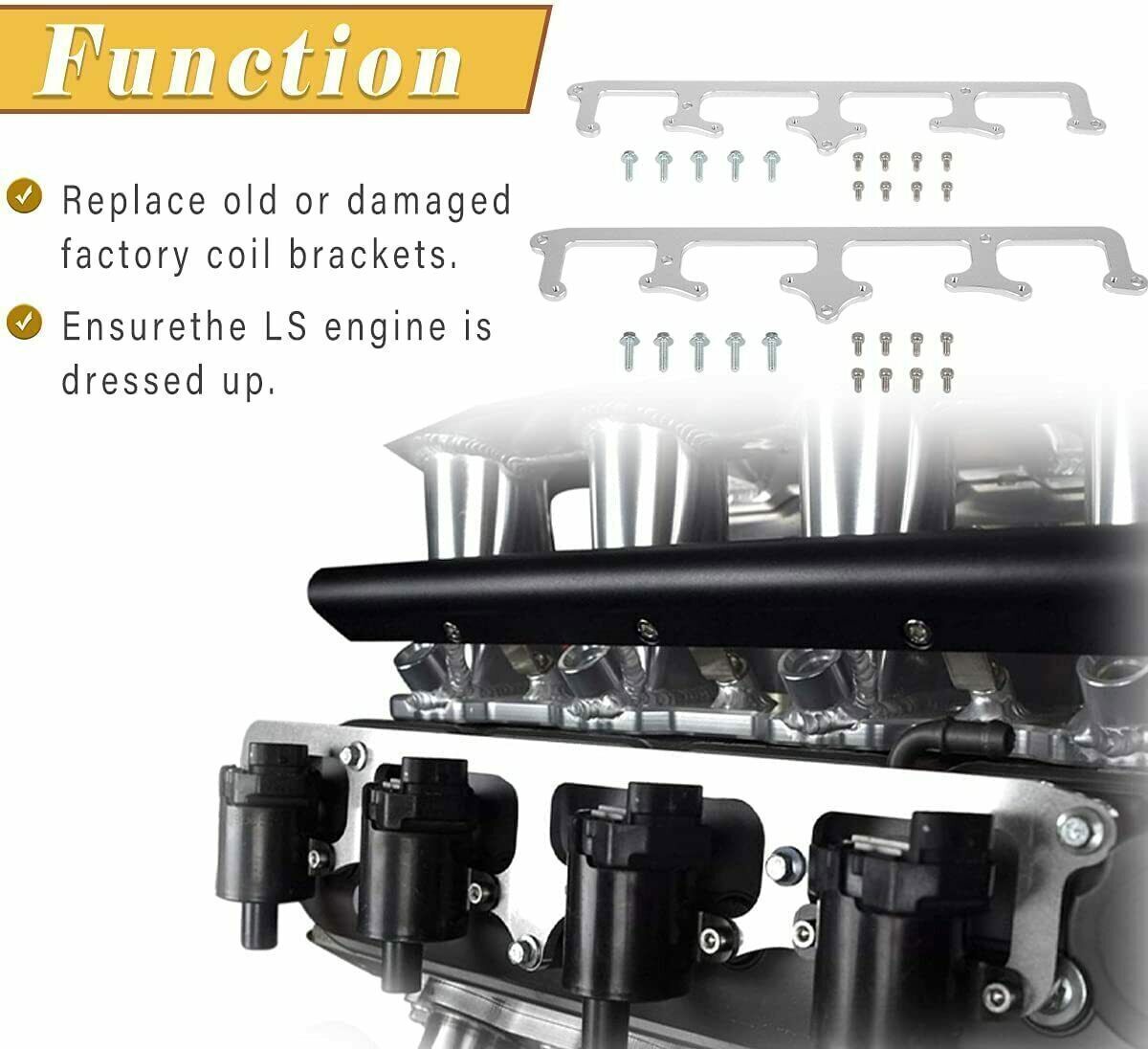 Truck Side Bolt Coil Brackets Mount Valve Cover for 5.3L LS 19005218 D585 LSX