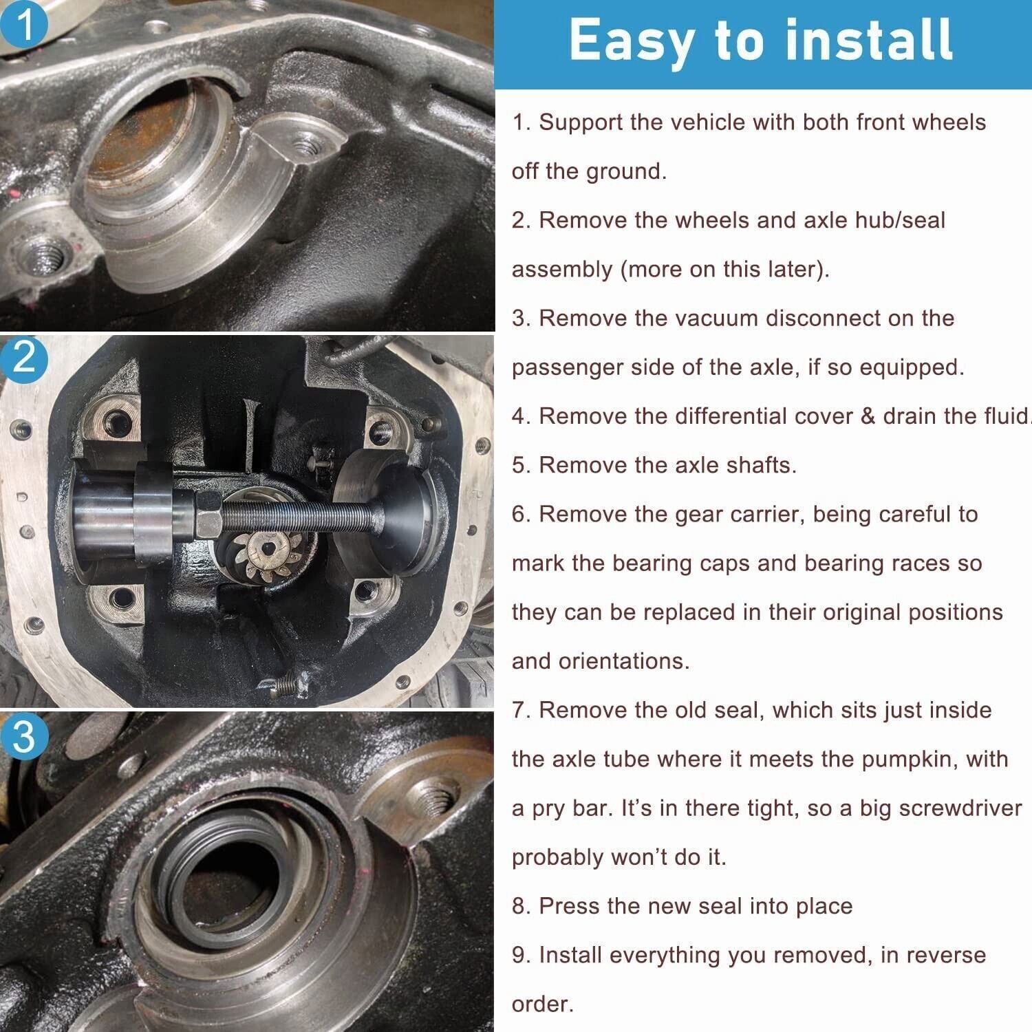 Inner Axle Side Seal Installation Tool for Dana 30, 44 & 60 Front Differentials