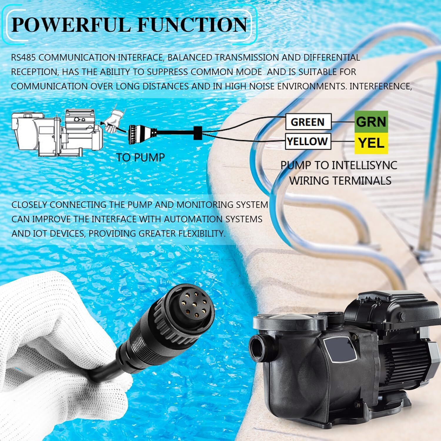 For Pentair SuperFlo VS/VST, WhisperFlo VS/VST Communication Cable 25', 356324 Z