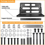 Drop Down Tailgate Table with Wood Tray for Jeep Wrangler JK JL & JT 2007-2024